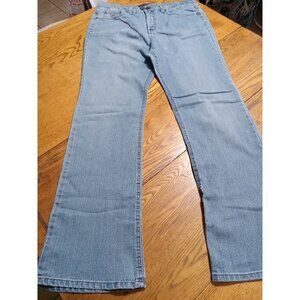 GLORIA VANDERBILT Jeans Women 12 BLUE Light Preowned Summer Winter Work FLARE ?
